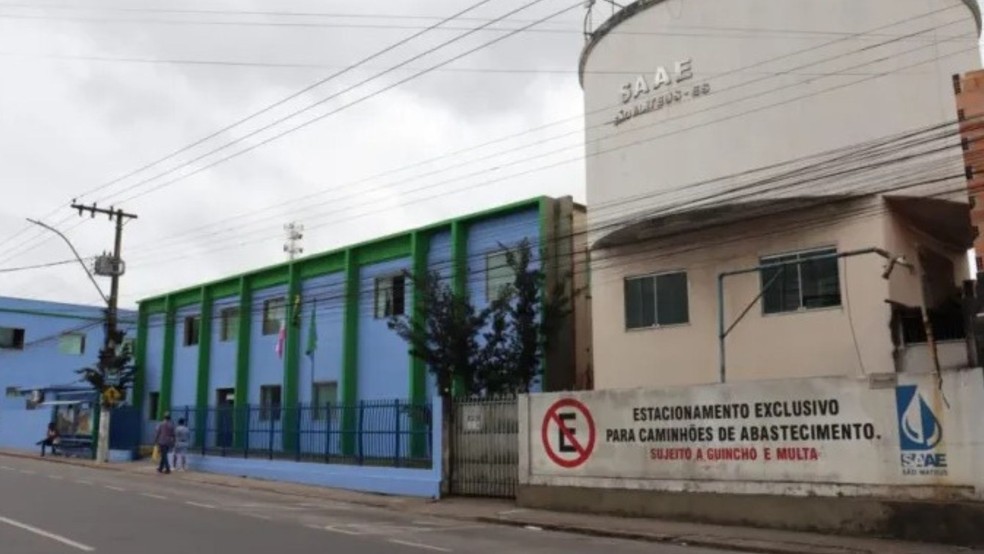 Serviço Autônomo de Água e Esgoto (SAAE) em São Mateus, no Espírito Santo — Foto: Reprodução/PMSM
