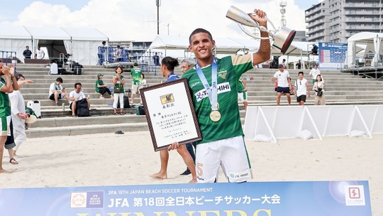 Jogador potiguar atravessa o mundo para ser campeão japonês no futebol de areia - Foto: (Divulgação)