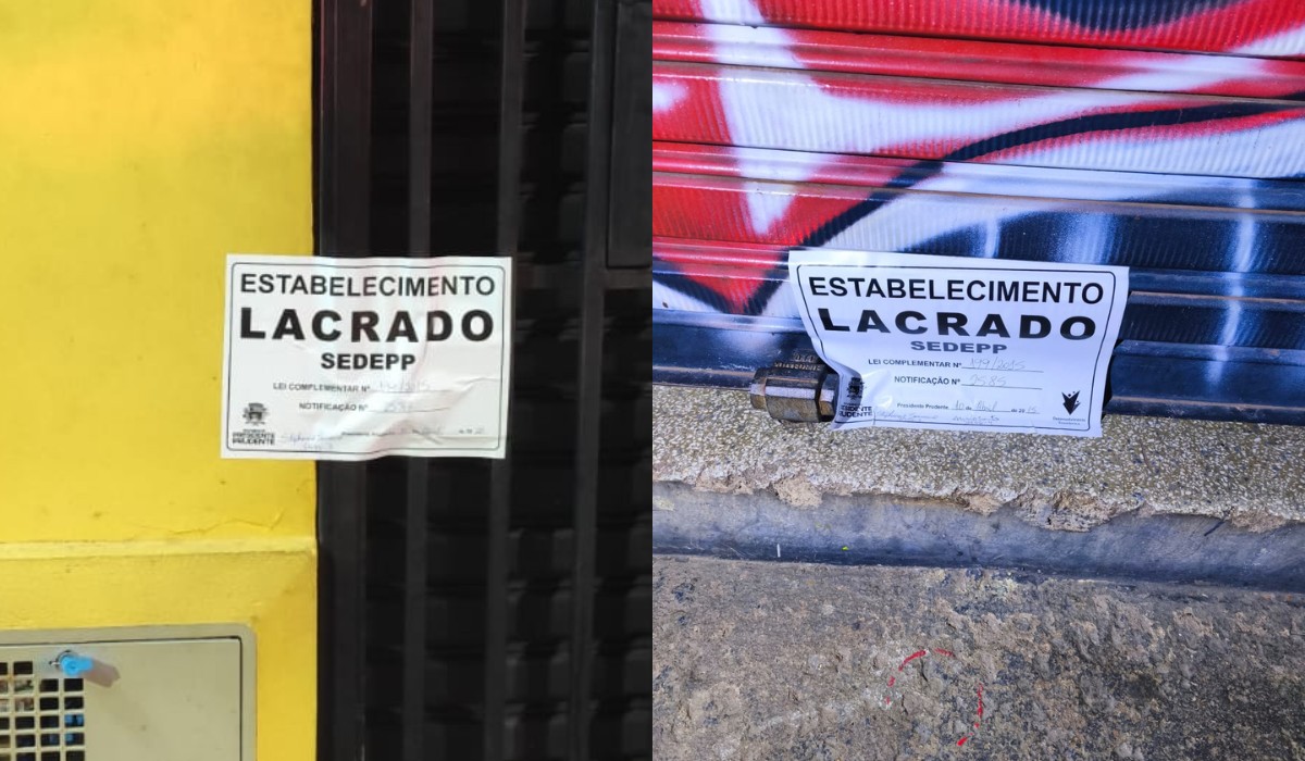 Operação contra perturbação do sossego termina com estabelecimentos lacrados em Presidente Prudente