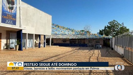 Missas, barracas e leilão movimentam paróquia em Palmas