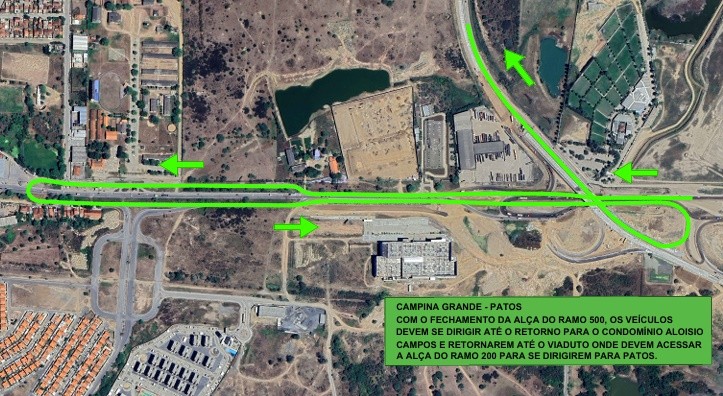 Trânsito de trecho da BR-230 em Campina Grande é alterado para obras do DNIT 
