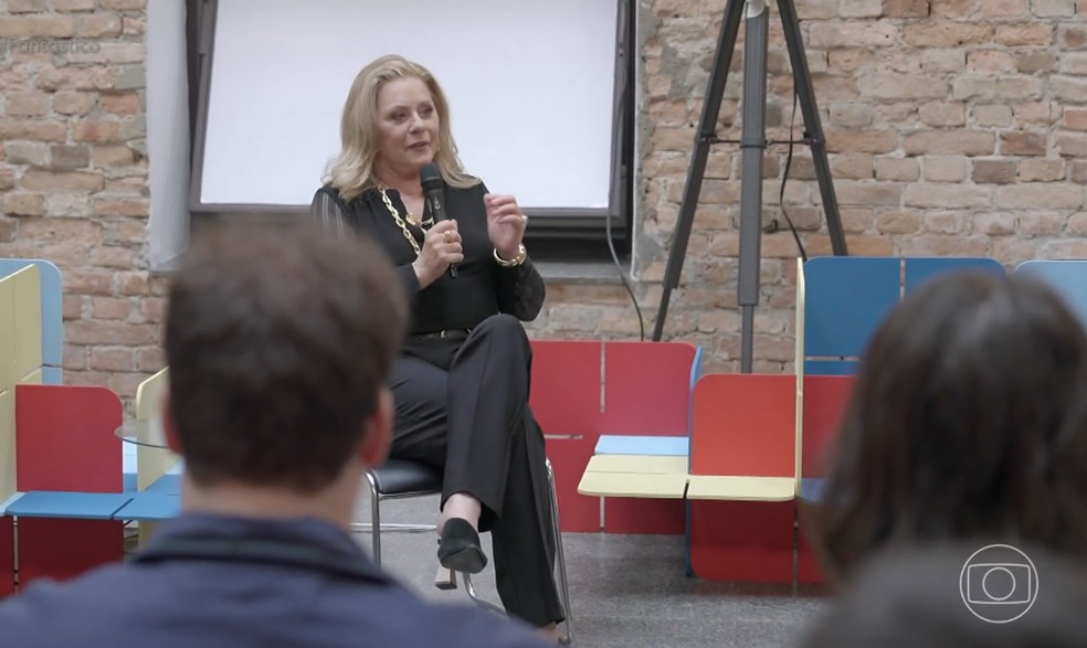 Vera Fischer na estreia do quadro 'Pode Perguntar' — Foto: Reprodução/TV Globo