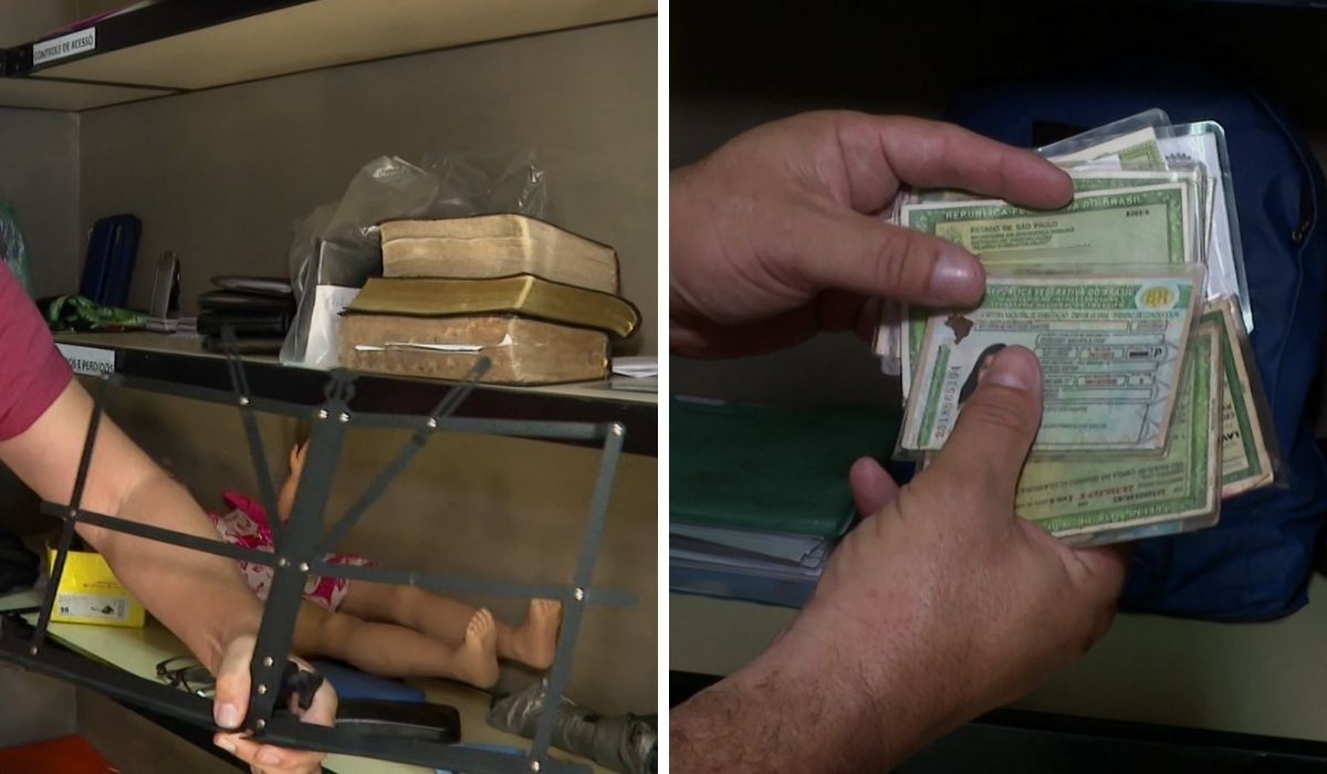 De pedestal de partitura a bengala: veja objetos que foram parar no 'achados e perdidos' do Terminal Metropolitano de Campinas