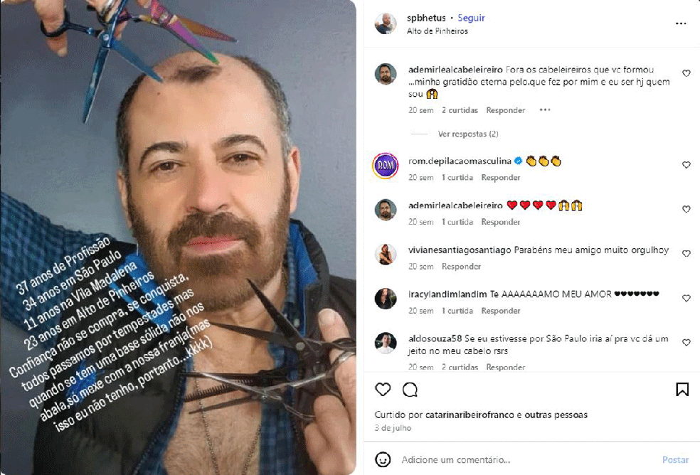 Betto nasceu em Garça e trabalhava como cabeleireiro em São Paulo — Foto: Reprodução/Arquivo pessoal