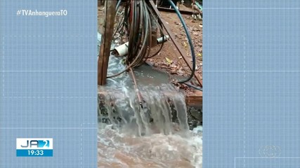 Moradores de Porto Nacional flagram vazamento de esgote próximo a ribeirão