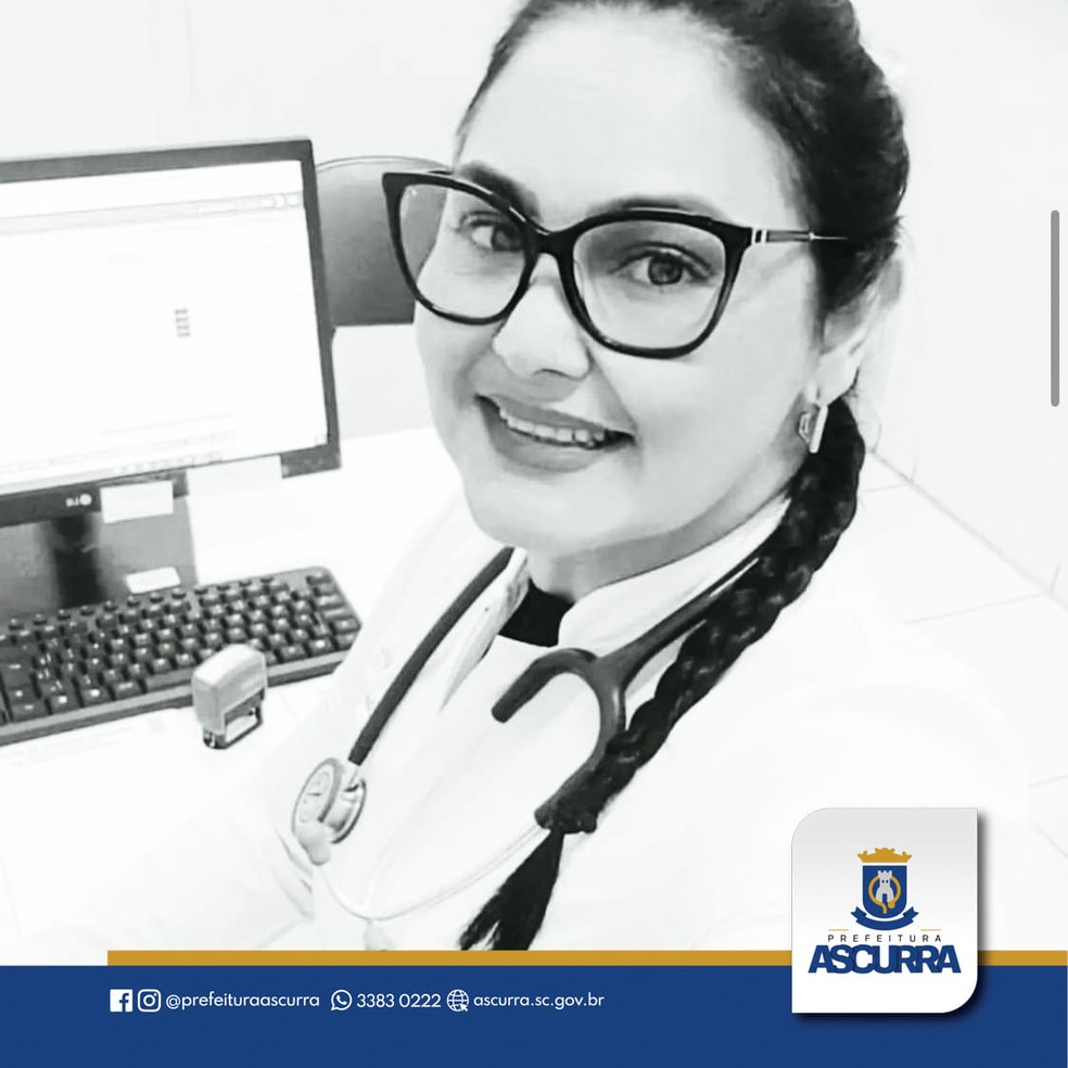 Médica Sônia Valadares era servidora da prefeitura de Ascurra (SC) — Foto: Reprodução