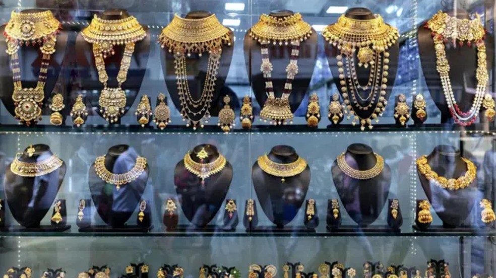 Mais de 90% do ouro vendido na Índia é importado. — Foto: Getty Images via BBC