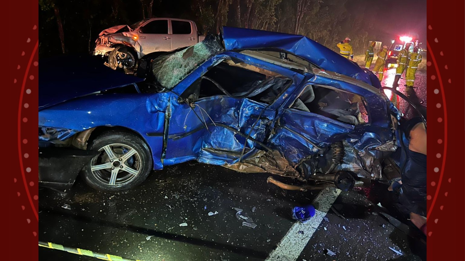 Quatro pessoas morrem em acidente entre três veículos na BR-373, no Paraná