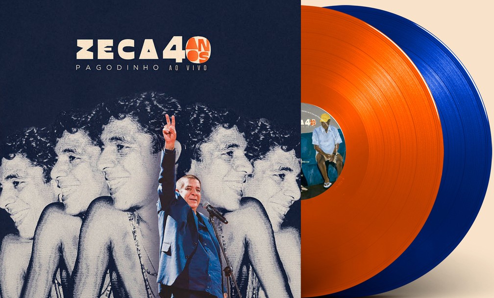 Capa da edição em LP duplo do álbum ‘Zeca Pagodinho – 40 anos ao vivo’, de Zeca Pagodinho — Foto: Divulgação / Universal Music
