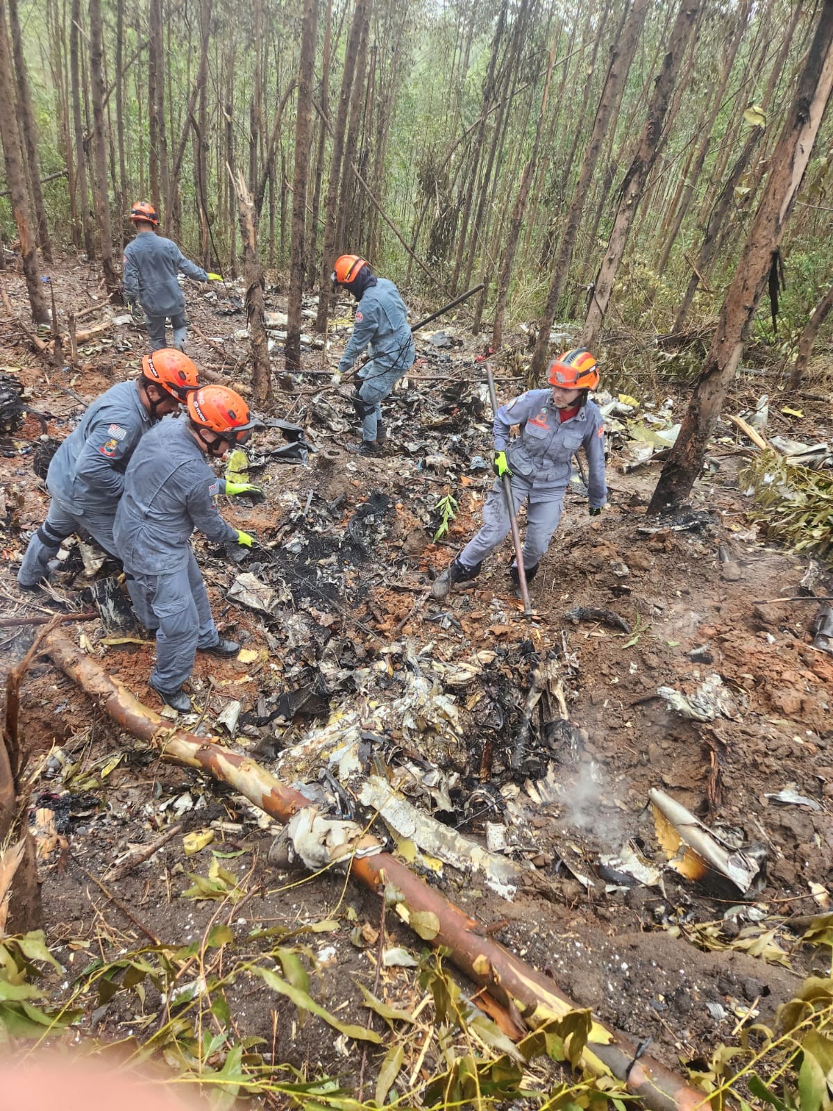 Corpos de vítimas de acidente aéreo no interior de SP são levados para ...