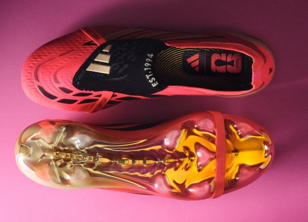 Chuteira Adidas da linha "Road to Glory" especial para a Copa do Mundo 2026 — Foto: Divulgação