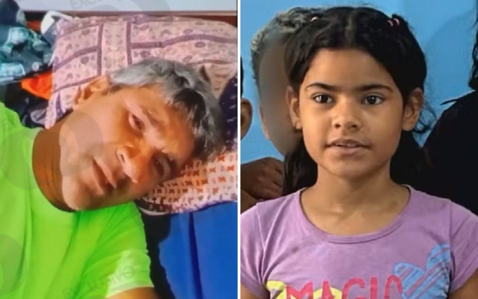 O padrasto de Weslenny Rosa Lima, de 9 anos, está preso suspeito de envenená-la — Foto: Reprodução/TV Anhanguera
