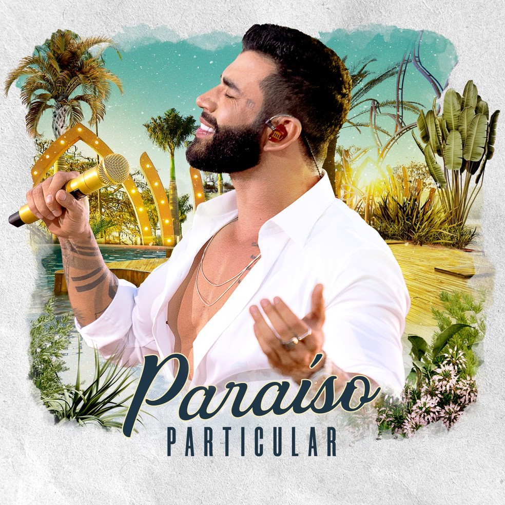 Capa do álbum ‘Paraíso particular’, de Gusttavo Lima — Foto: Divulgação