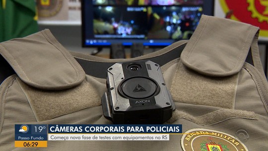 Começa nova fase de testes em câmeras corporais de policiais - Programa: Bom Dia Rio Grande 