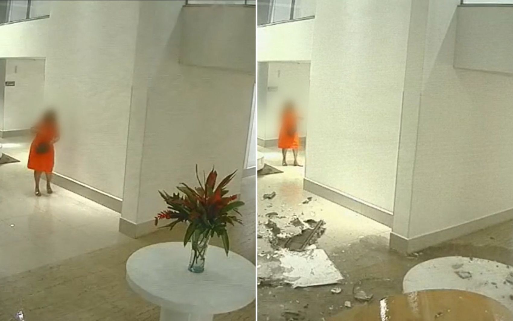 Vídeo: Lustre cai em condomínio de Goiânia e assusta moradora; teto também cedeu