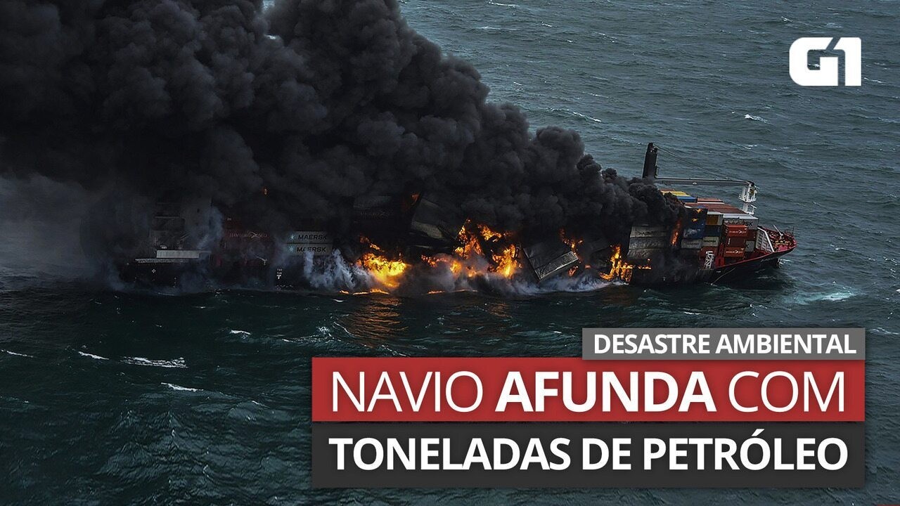 Navio que causou maior desastre ambiental do Sri Lanka afunda com