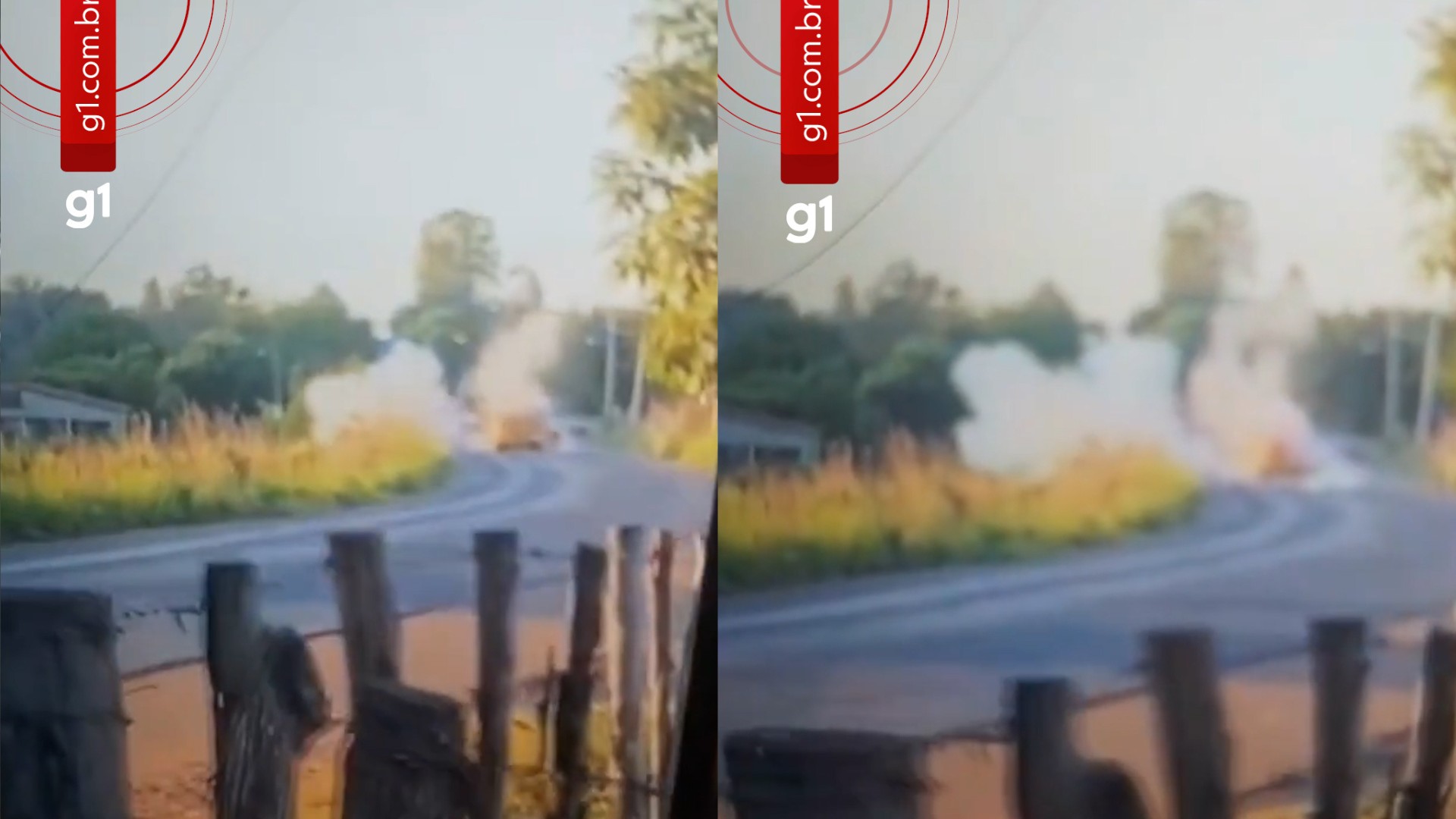 Carro-forte é alvo de explosão próximo ao povoado Santa Rosa, em Pedreiras