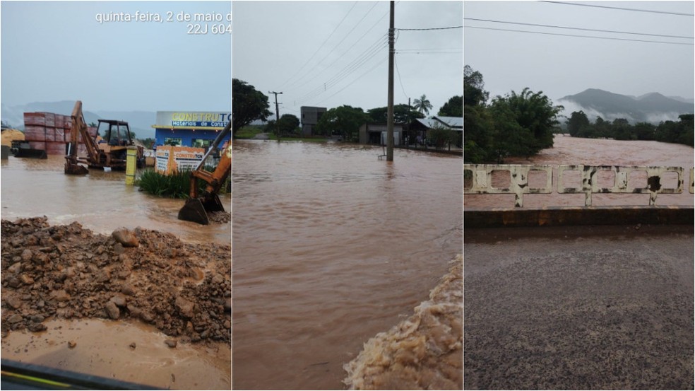 Aulas são canceladas e SC tem desalojados por causa da chuva; previsão é de temporais nesta quinta — Foto: Defesa Civil de Praia Grande/SC