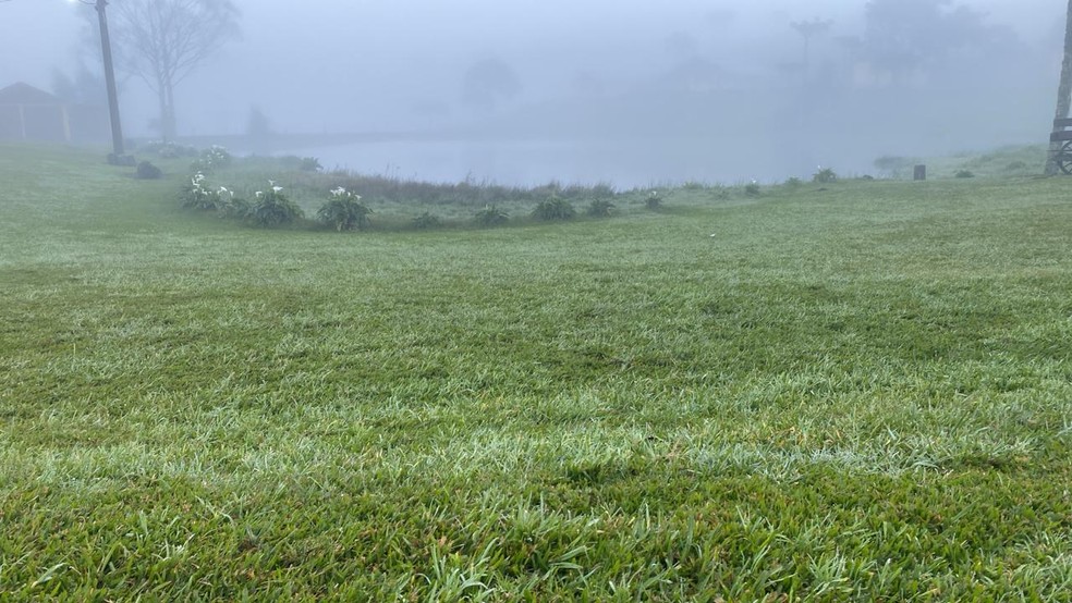 Geada em São José dos Ausentes — Foto: Anápio Pereira/Arquivo pessoal