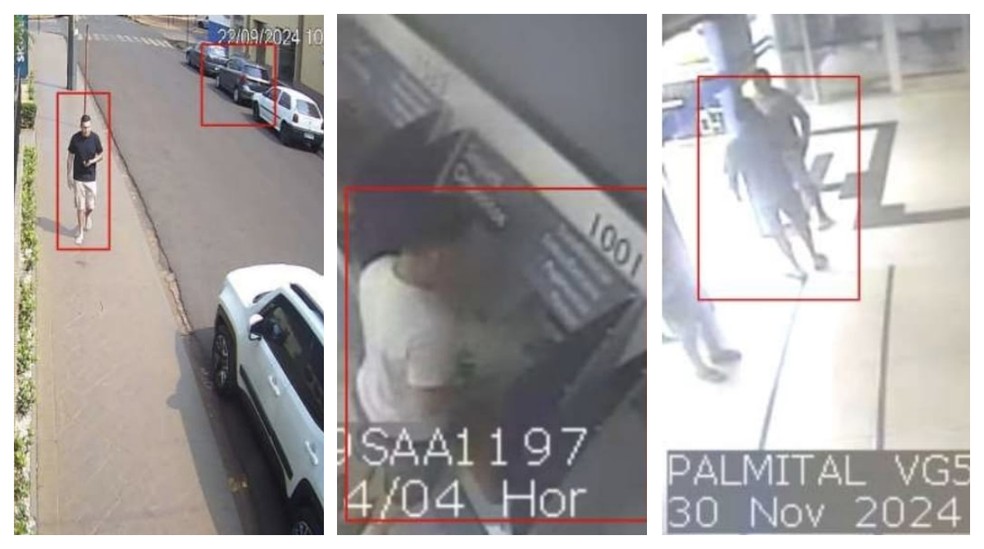 Imagens da polícia registram criminosos aplicando golpes em idosos em São Paulo. — Foto: Reprodução