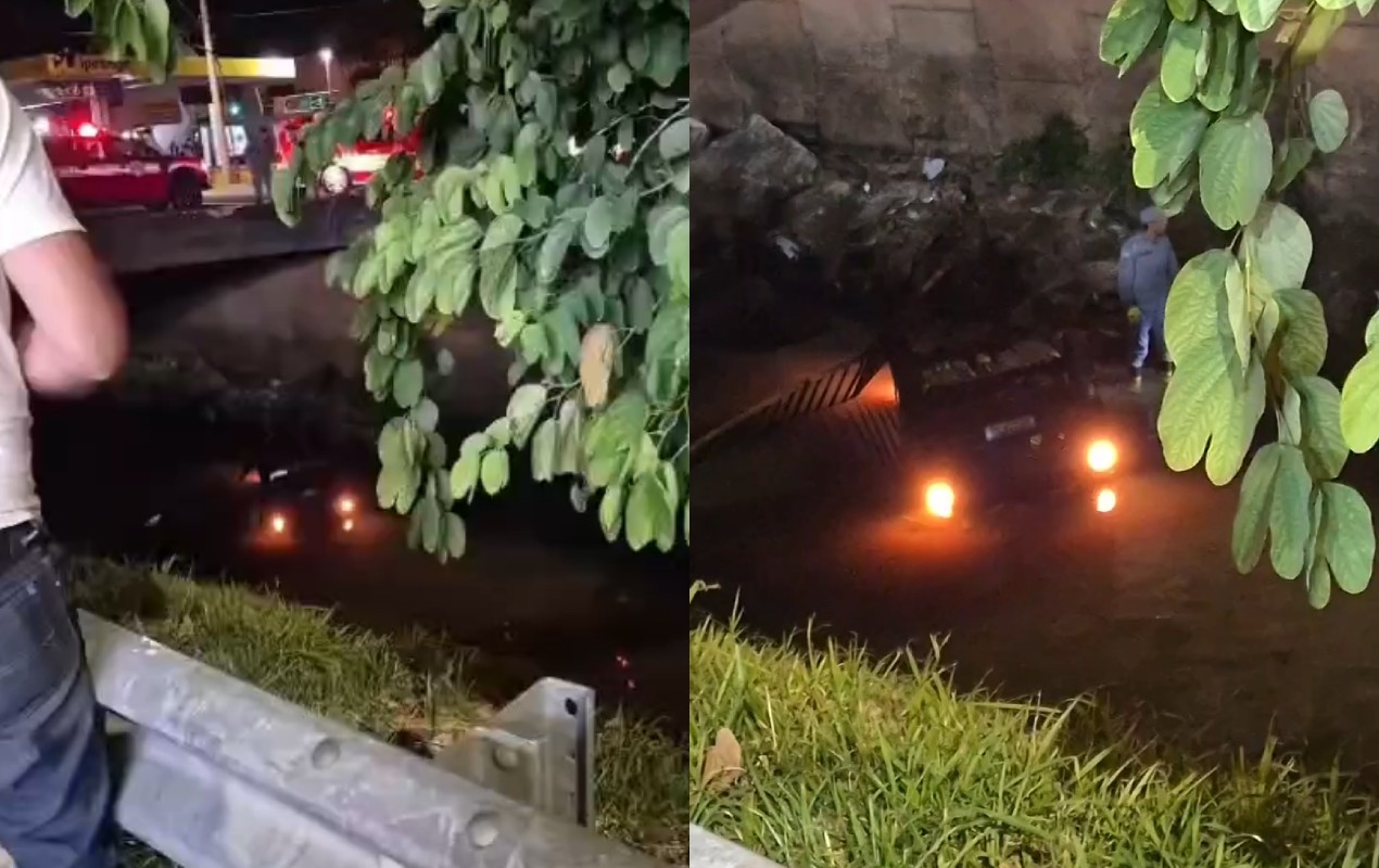 Motorista morre após perder controle e cair com carro no Rio Bauru