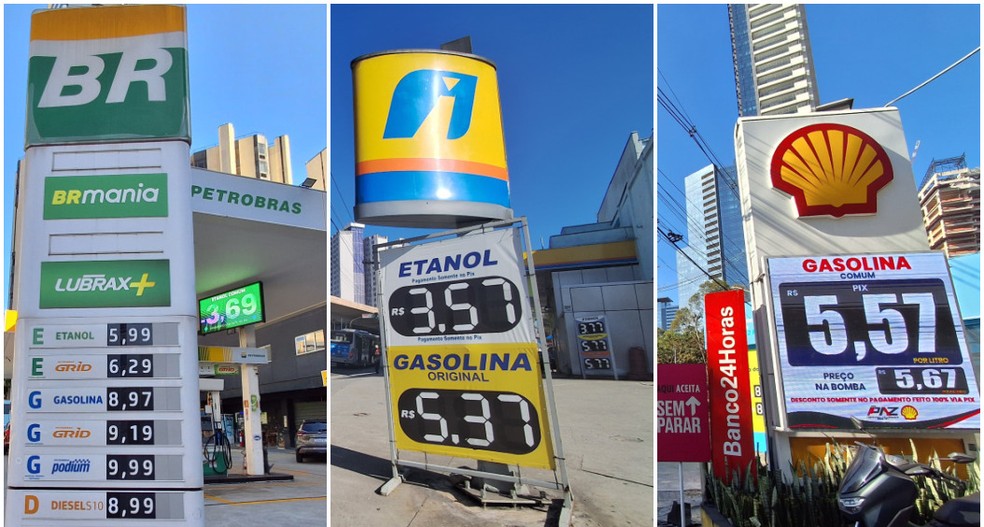 Postos de combustíveis em São Paulo — Foto: Gustavo Honório/g1