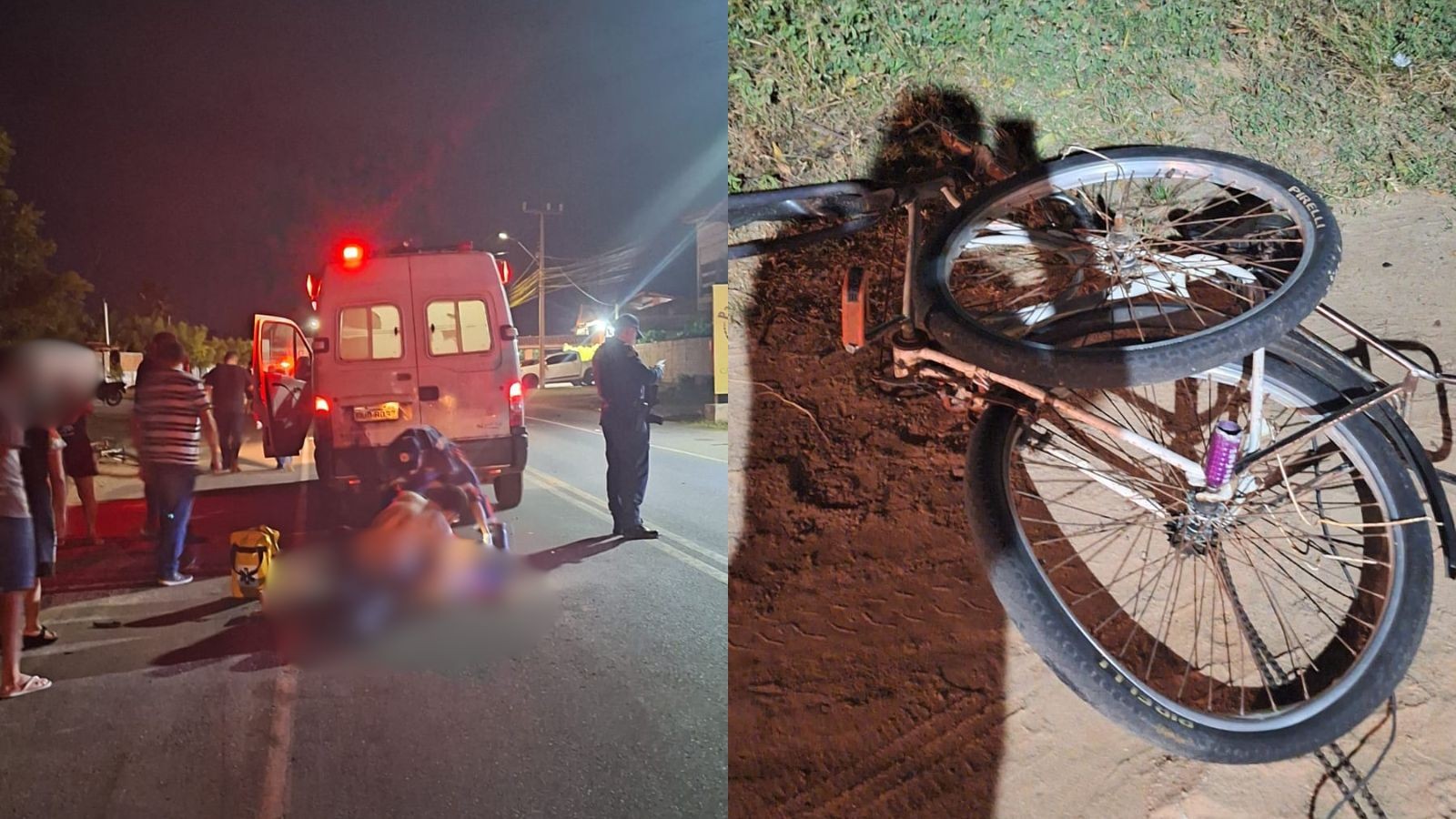 Homem é atropelado duas vezes seguidas após caminhonete atingir casal em bicicleta no PI