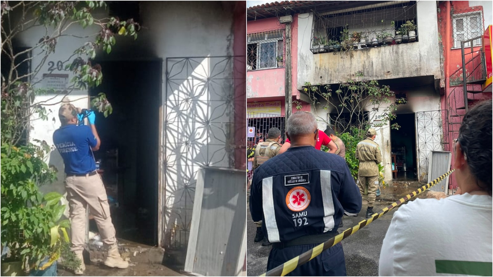 Mulher morre em incêndio em residência em Fortaleza, e mãe da vítima é hospitalizada