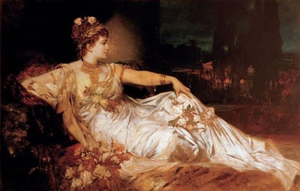 Carlotte Wolter interpretando Messalina em 1875 — Foto: GETTY IMAGES