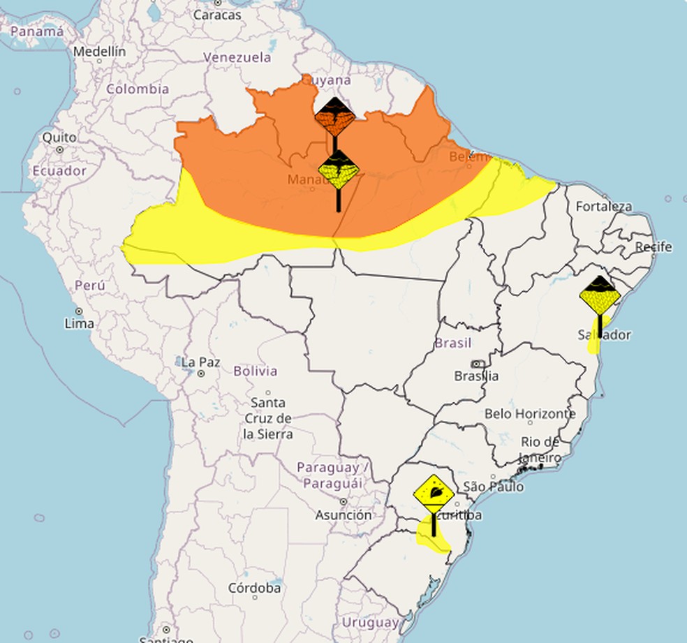 Monitoramento e Previsão - Brasil / América do Sul - Maio/2023 - Page 3 -  Monitoramento e Previsão - América do Sul - Brasil Abaixo de Zero