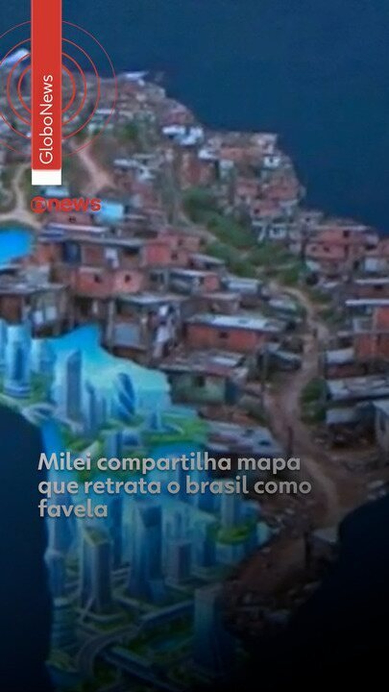 Brasileiros 'invadem' perfil de Milei após post que mostra Brasil como grande favela e Argentina futurista