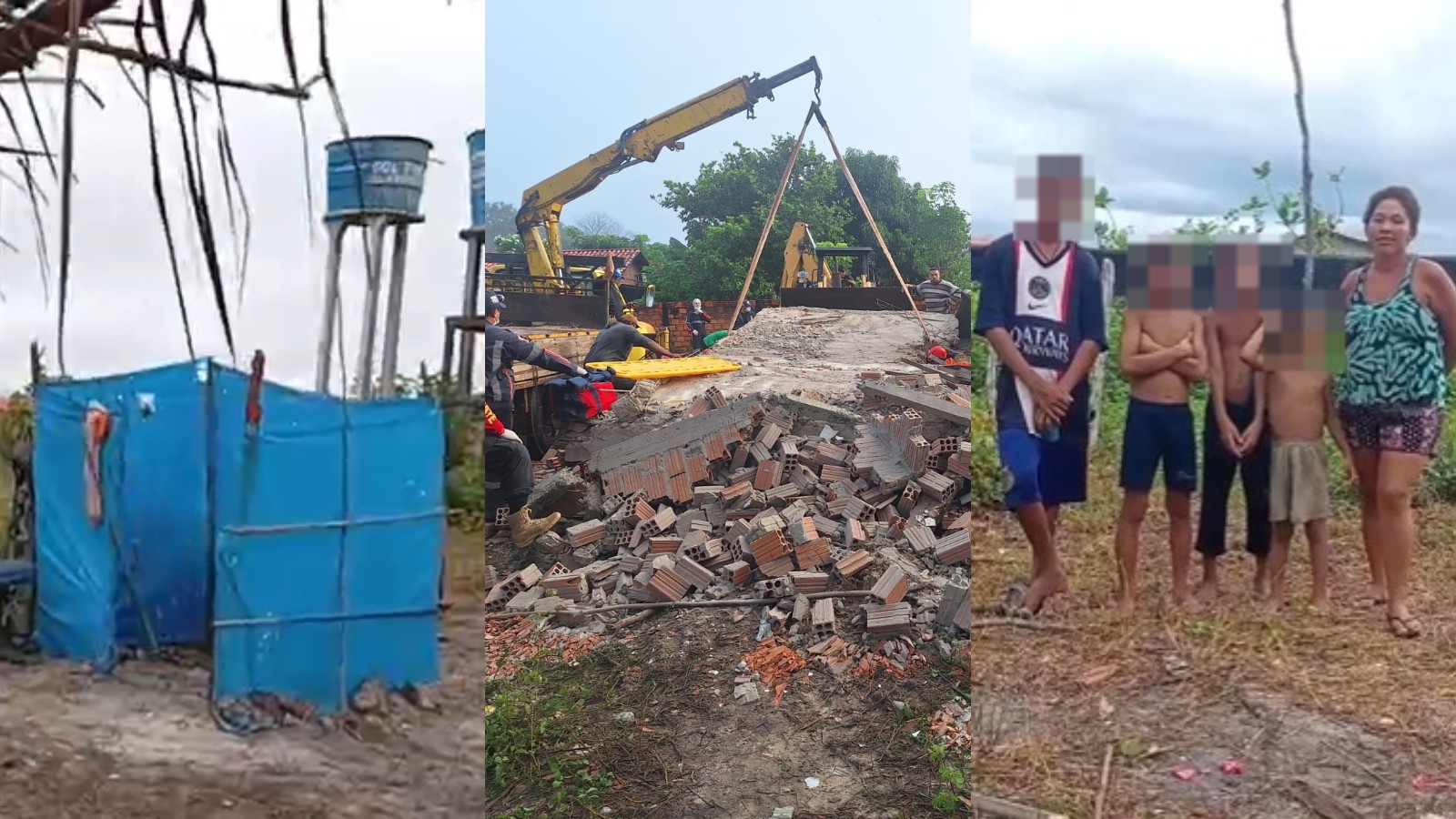 Grávida que morreu com filhos de 8 e 6 anos em desabamento pedia ajuda para construir casa no PI