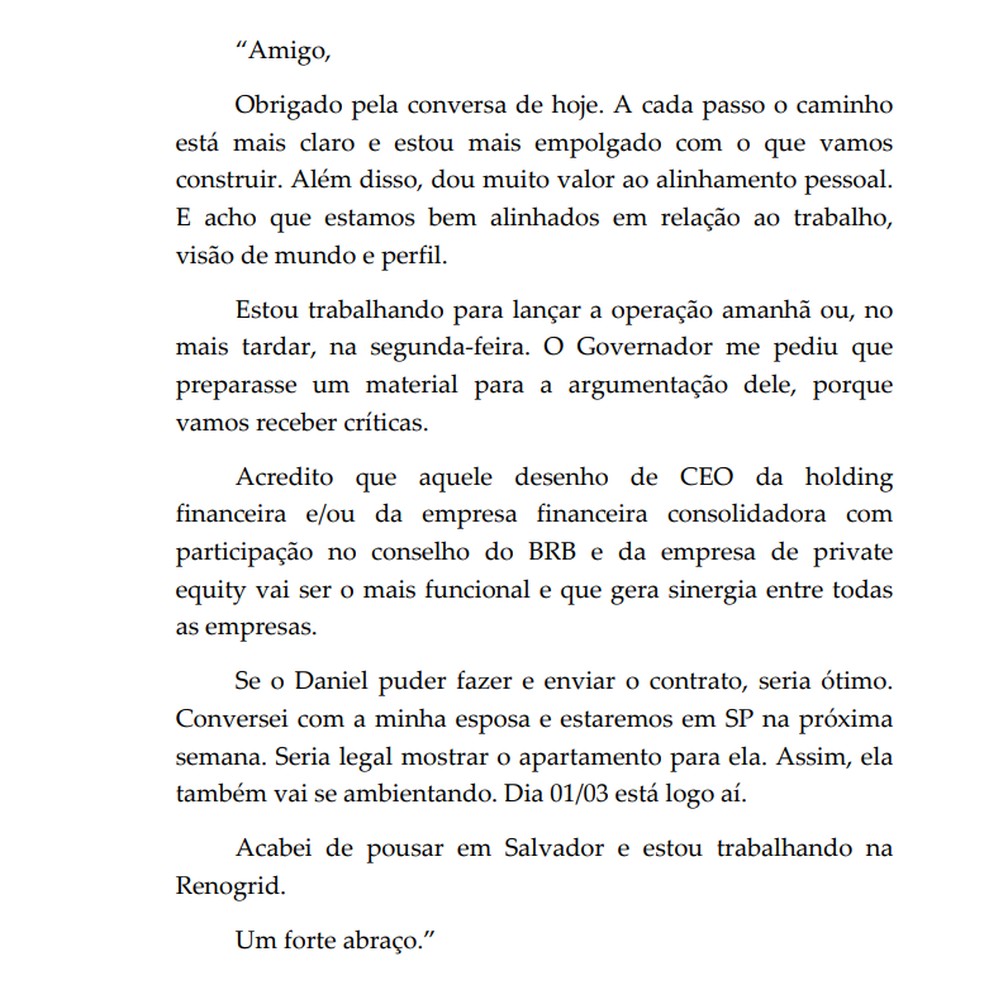 Troca de mensagens entre Paulo Henrique e Vorcaro — Foto: Reprodução