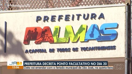 Prefeitura de Palmas decreta ponto facultativo no dia 20; saiba mais