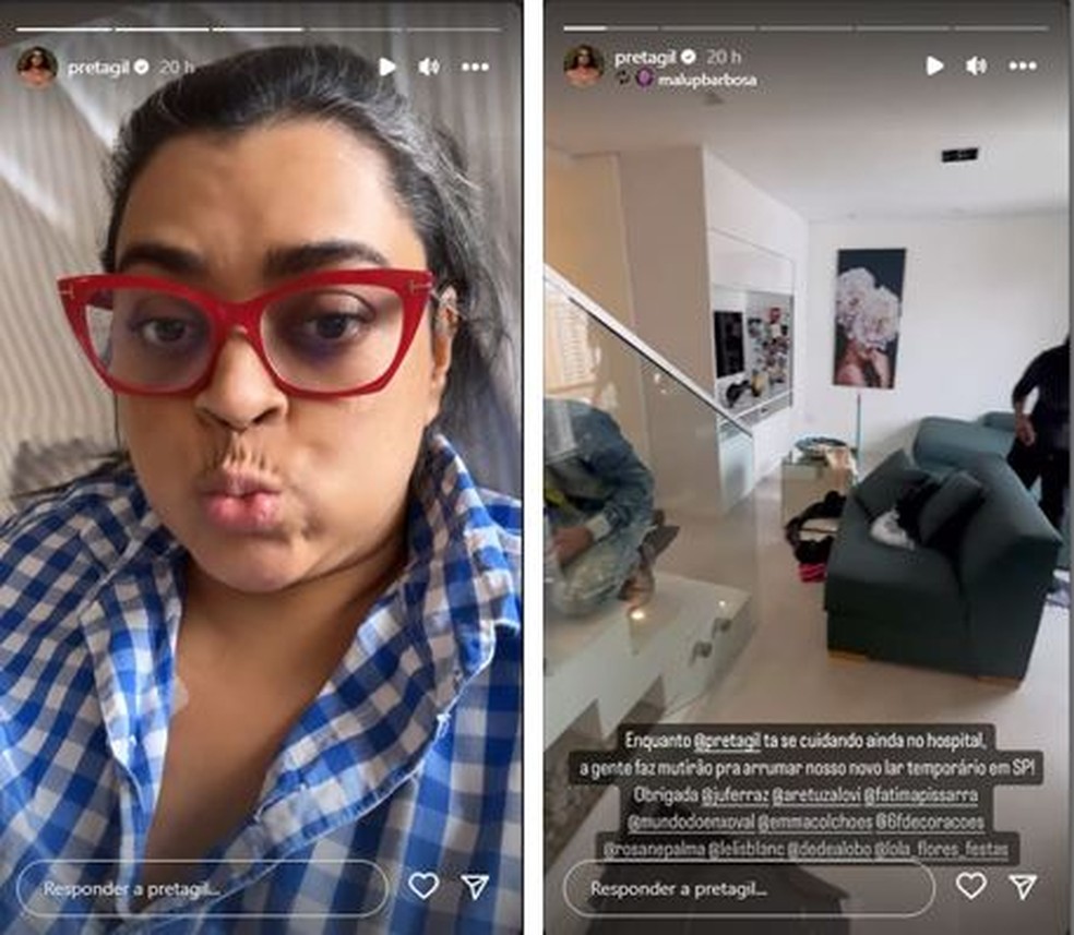 Preta Gil diz que irá morar provisoriamente por 3 meses em São Paulo para dar sequência a tratamento — Foto: Reprodução/Instagram