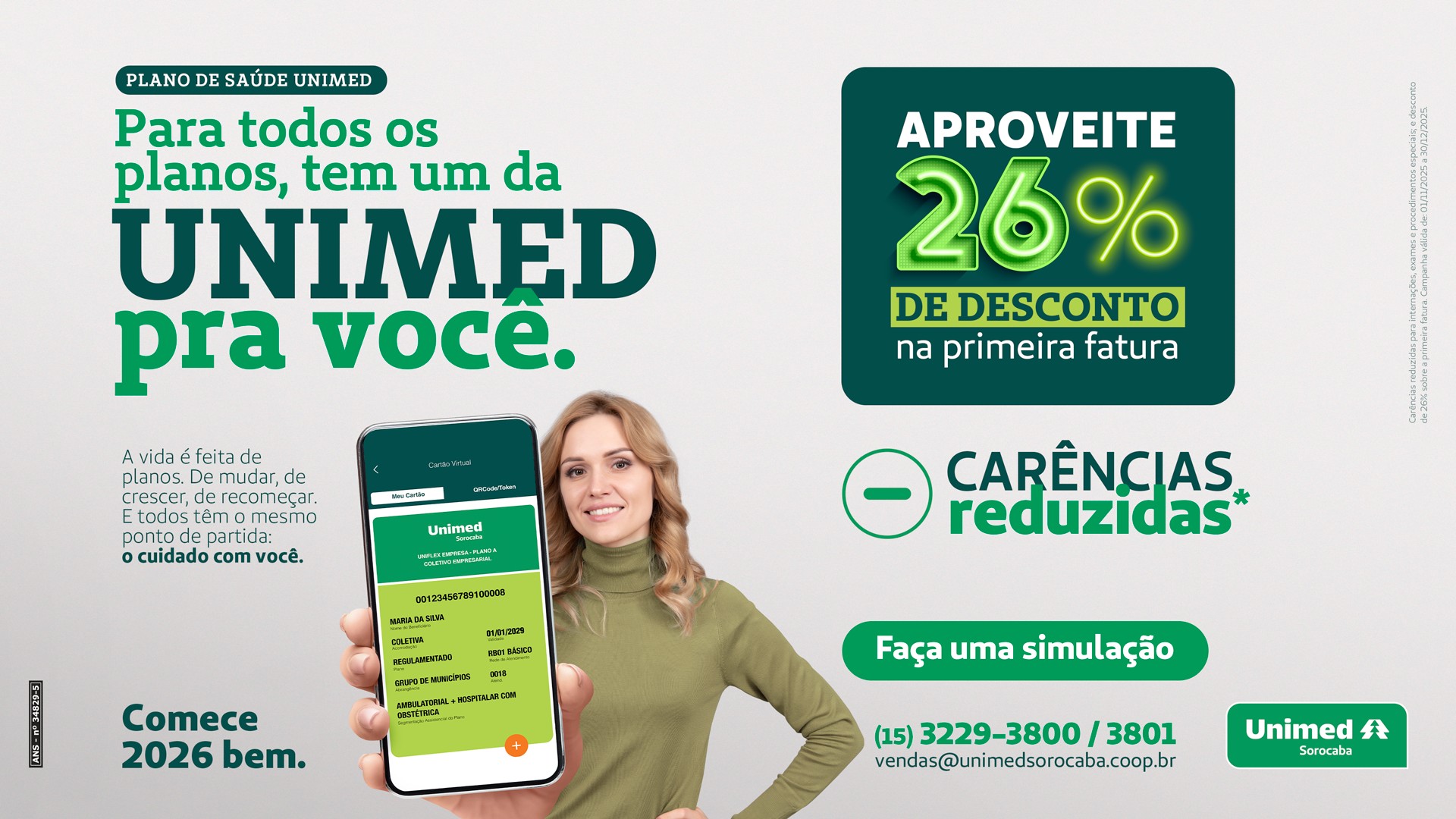 Quer iniciar 2026 com mais segurança e cuidado à saúde? Unimed Sorocaba!