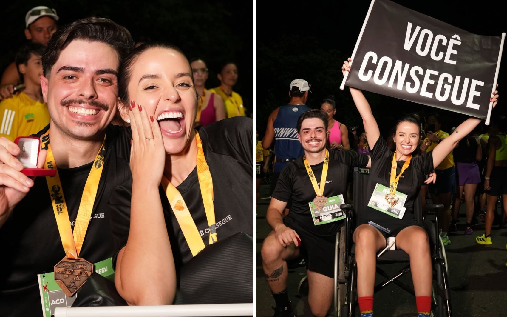 Jovem que ficou tetraplégica cinco vezes é surpreendida com pedido de casamento após maratona; vídeo