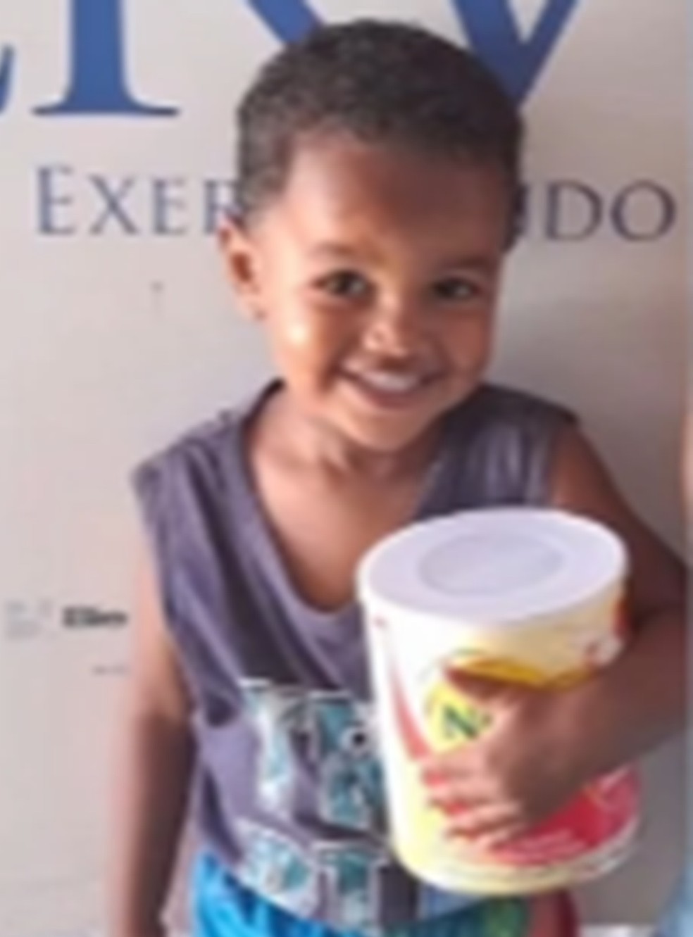 Marcos Antônio Silvestre dos Santos, de 2 anos, morreu após ser atropelado em Maceió — Foto: Reprodução/TV Asa Branca Alagoas