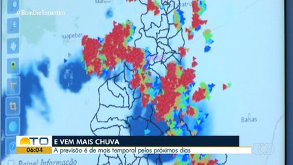 Temporais estão previstos para os próximos dias no Tocantins
