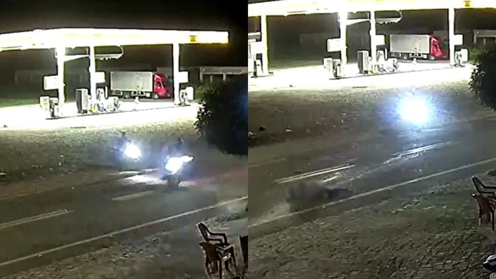 Dois homens e uma mulher ficaram feridos. — Foto: Reprodução