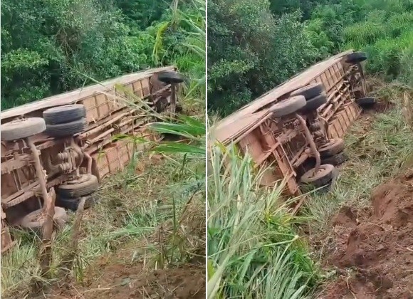 Homem morre após ônibus capotar na PA-279, em Tucumã