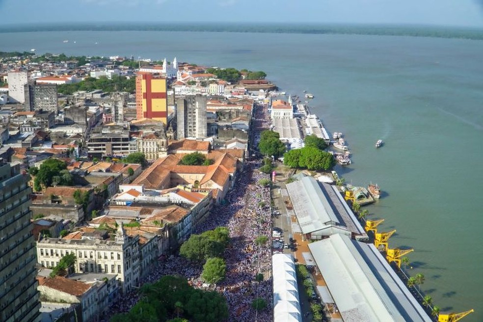 Círio de Nazaré 2024: 2 milhões de pessoas participaram da procissão neste domingo, diz governo do Pará — Foto: Marcos Santos/Agência Pará