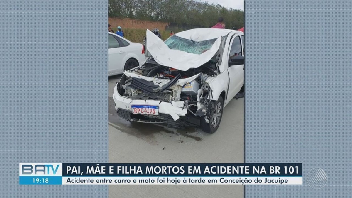 Três Pessoas Da Mesma Família Morrem Após Batida Entre Motocicleta E Carro Na Br 101 Bahia G1 