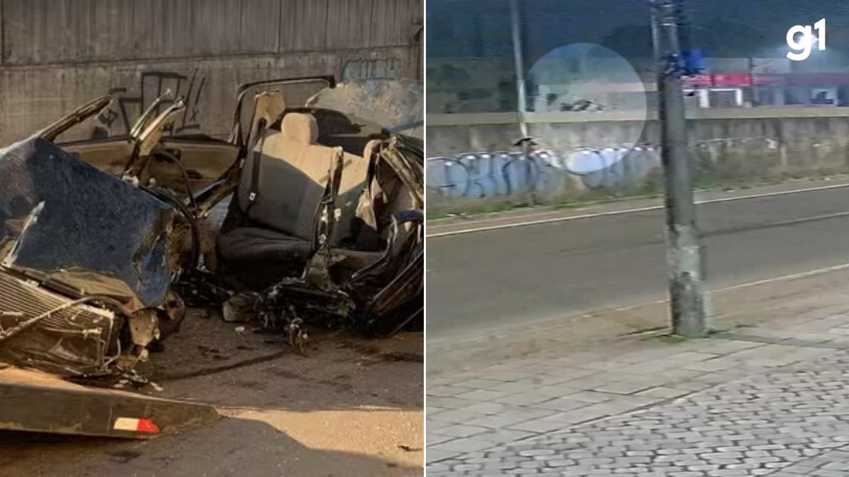 Vídeo mostra momento de acidente que matou três militares após carro bater em mureta na BR-116, no RS