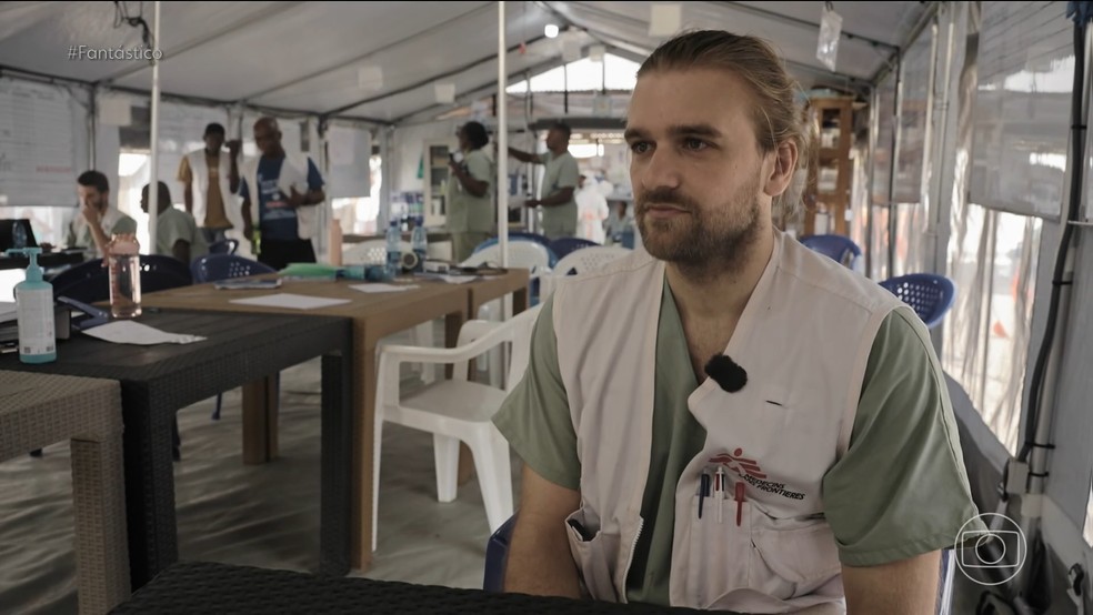 Mathias Vermaelen, pediatra do MSF — Foto: Reprodução/TV Globo