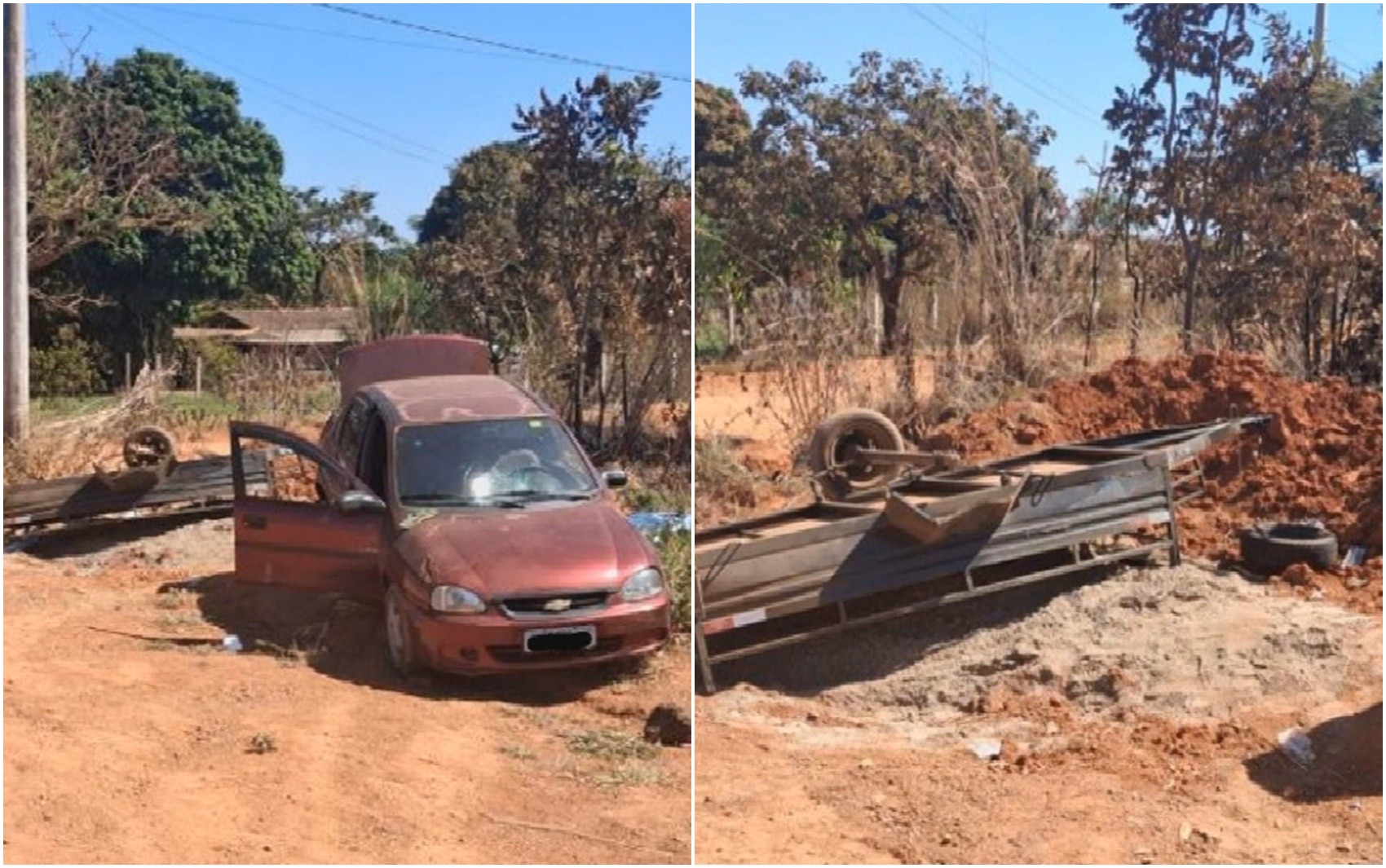 Criança de 3 anos morre após ser atingida por carretinha que se soltou de carro, em Luziânia